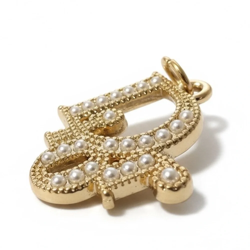 DIOR Authentic Gold and Pearl Pendant for Necklace - Picture 4 of 10